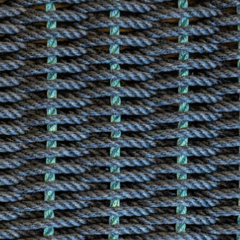 Rope Doormat BLACK + AQUA