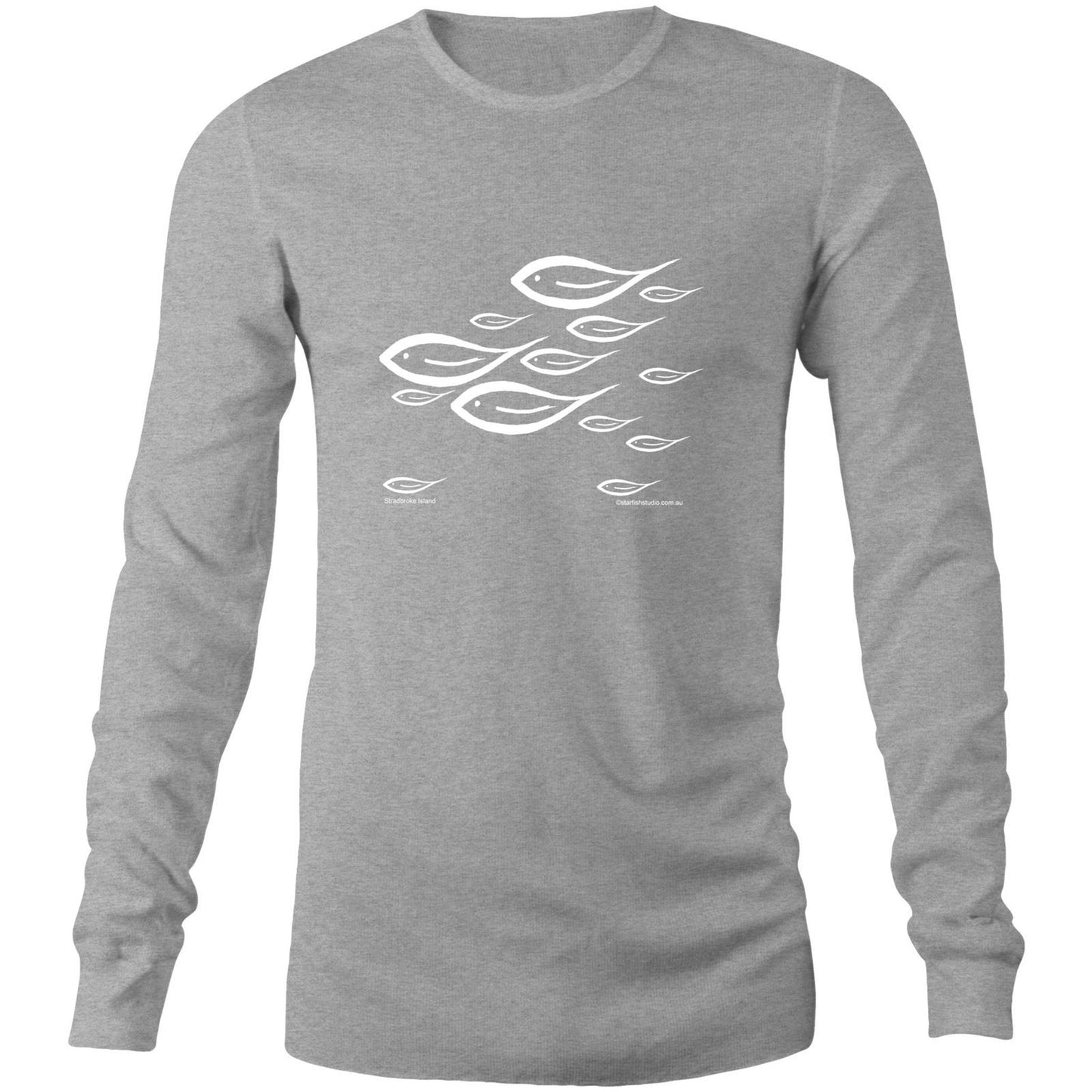 Printed to order-Unisex FISH SWIMMING - Long Sleeve T-Shirt