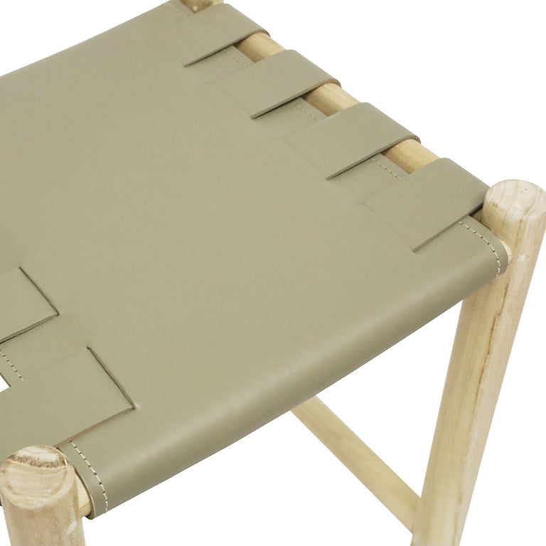 TEAK STOOL - Sage - 20% OFF