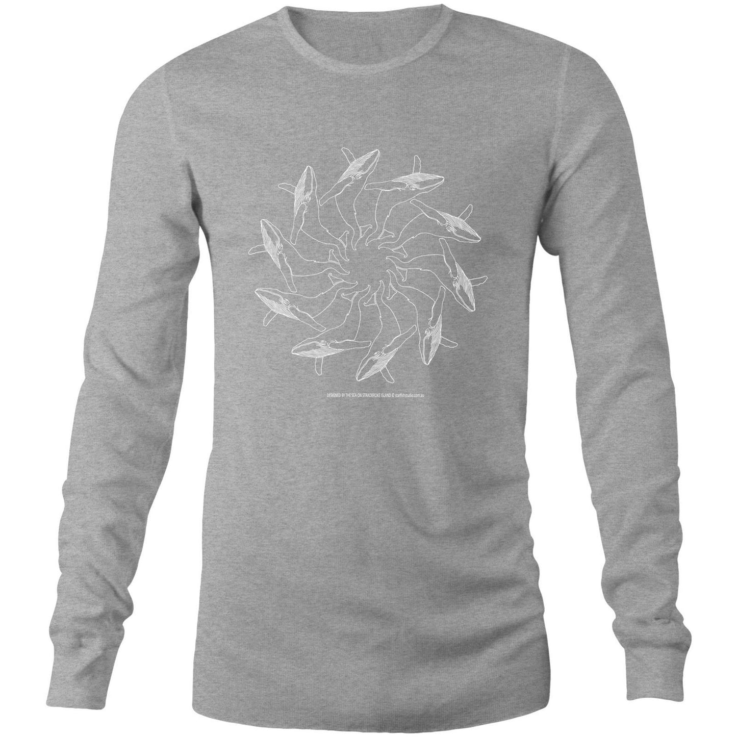 Printed to order- Unisex WHALE SPIRAL - Long Sleeve T-Shirt