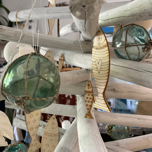 Small Timber Fish Ornament