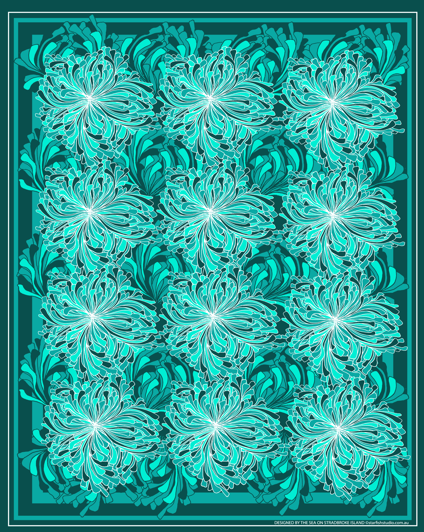 Lotus Seaweed Pareo – Lagoon | Jess Scott | Starfish Studio