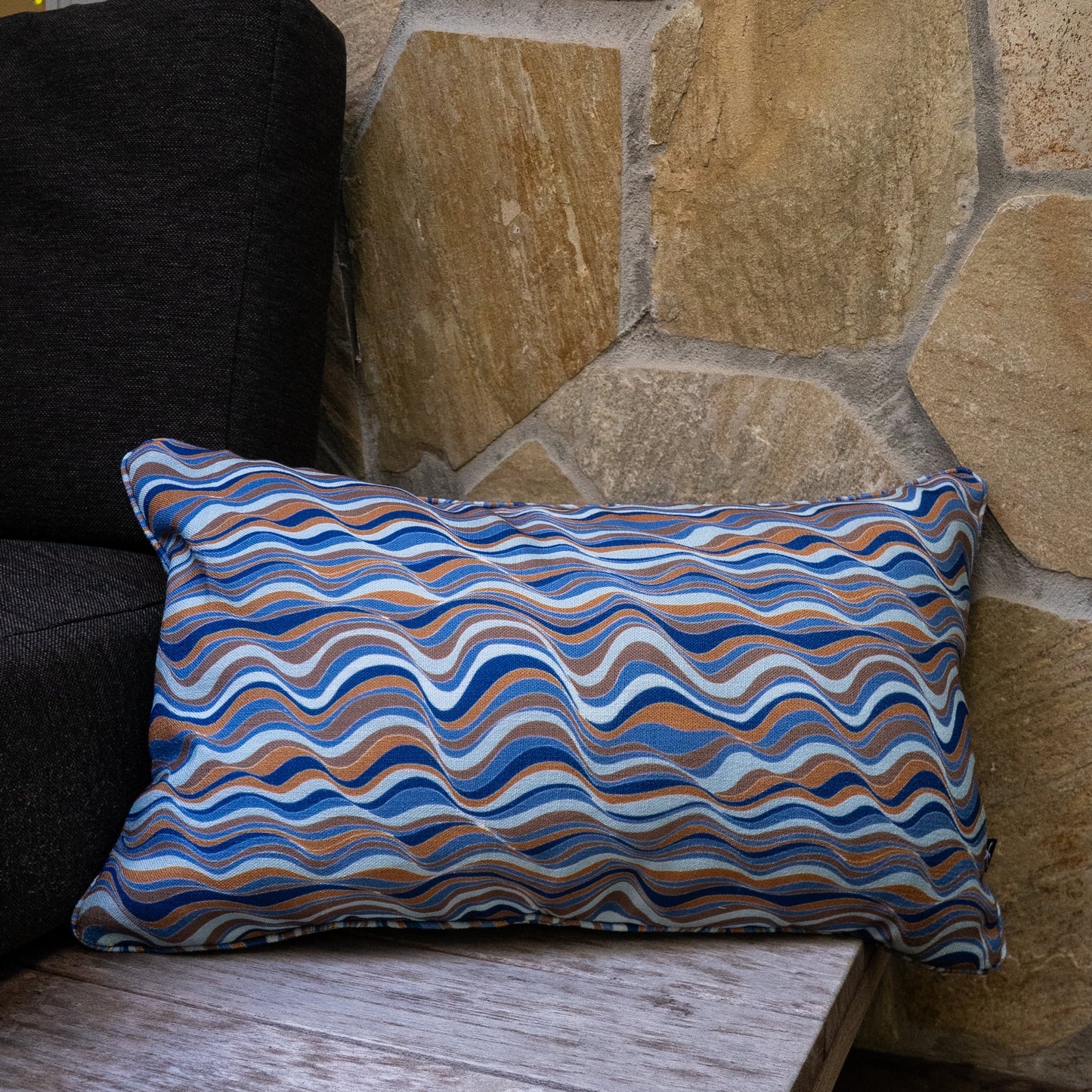 Outdoor / Indoor Cushion Cover - Straddie Stripe - Mariner