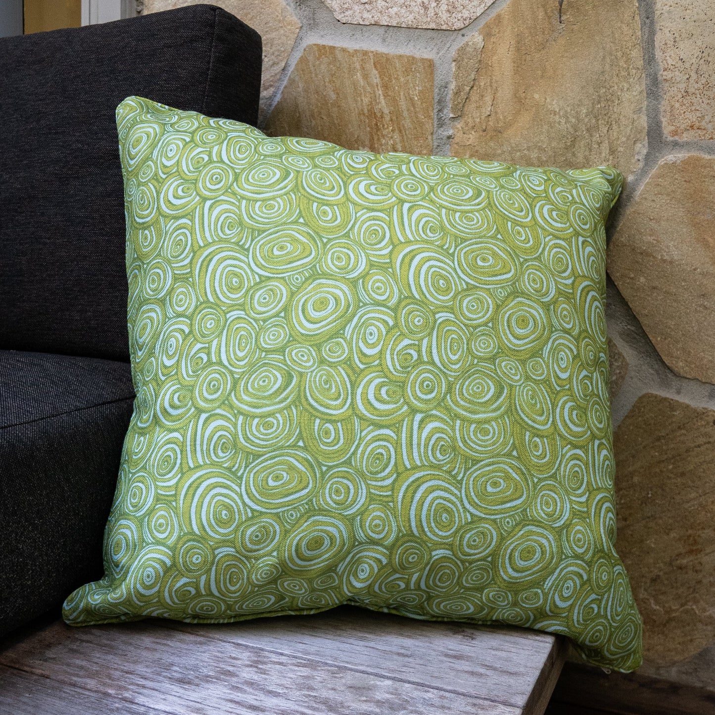 Outdoor / Indoor Cushion Cover - Growth Rings - Mangrove