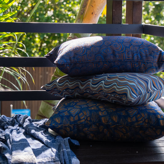 Outdoor / Indoor Cushion Cover - Straddie Stripe - Mariner