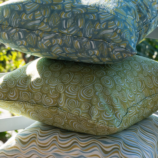 Outdoor / Indoor Cushion Cover - Growth Rings - Mangrove