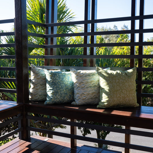 Outdoor / Indoor Cushion Cover - Straddie Stripe - Mangrove
