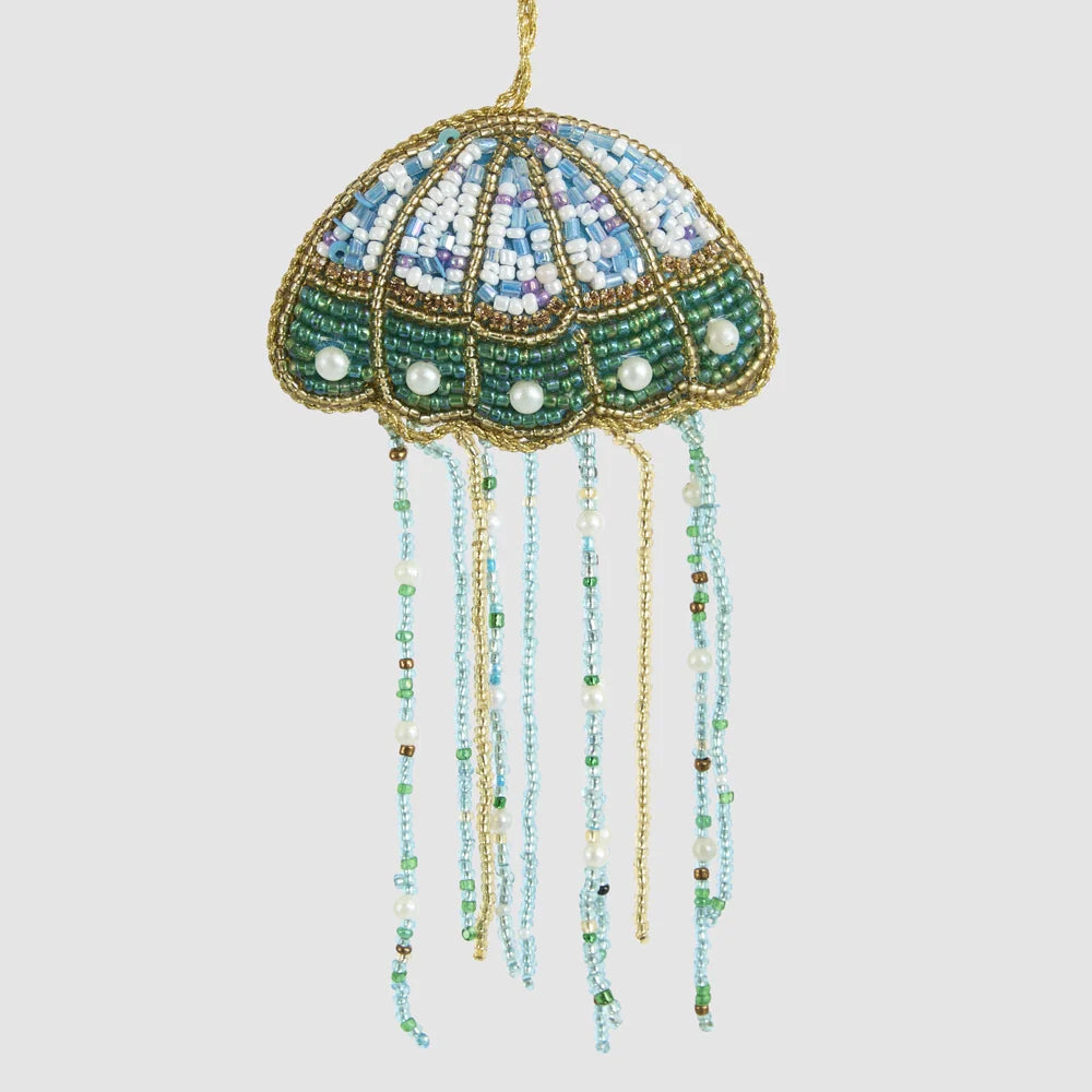 Beaded Jellyfish Christmas Decoration