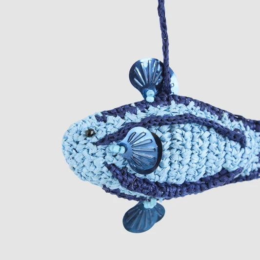 Crocheted Blue Fish