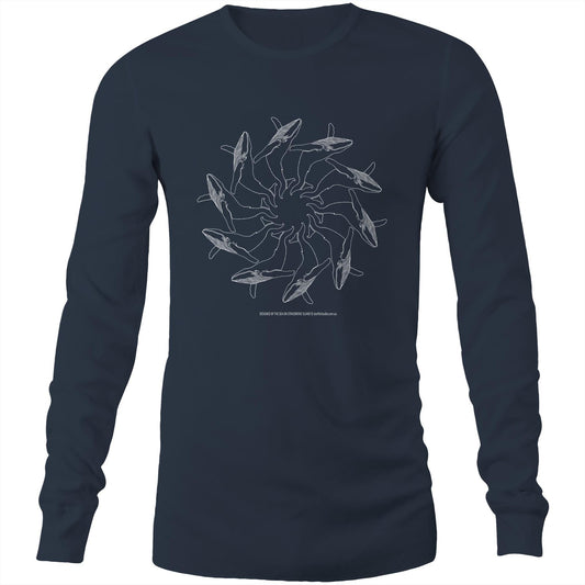Printed to order- Unisex WHALE SPIRAL - Long Sleeve T-Shirt