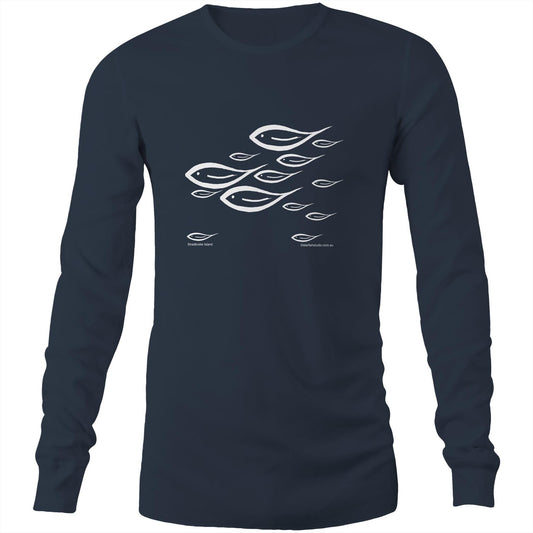 Printed to order-Unisex FISH SWIMMING - Long Sleeve T-Shirt