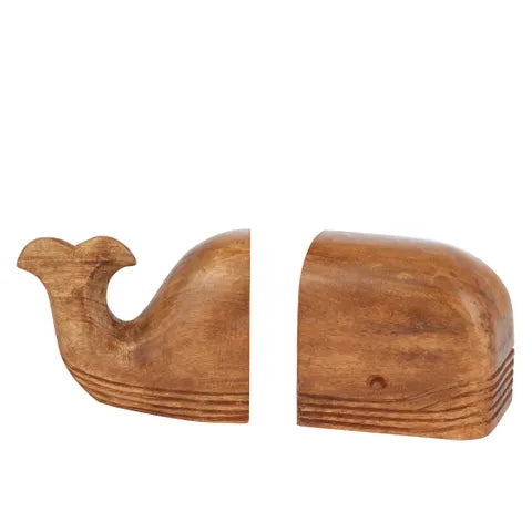 Whale Bookends - Wooden