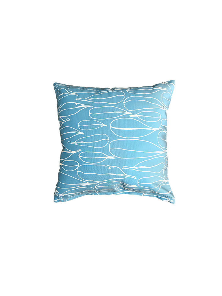 Large Integrifolia, sky blue SCATTER CUSHION