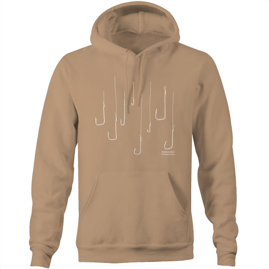 Printed to order- Unisex FISH HOOKS - Hoodie with Pocket