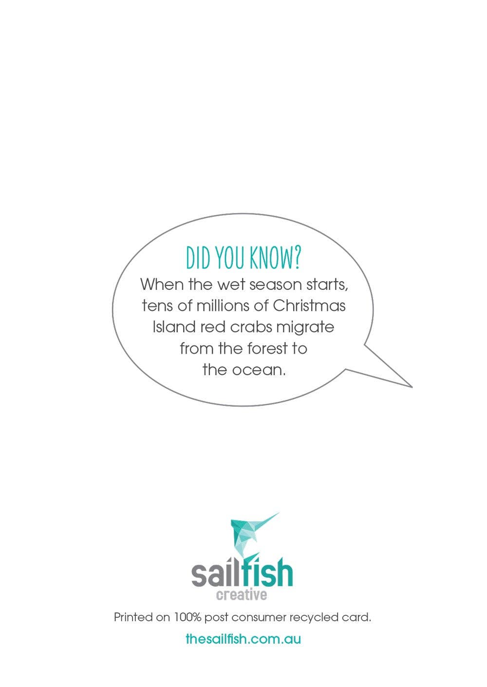 Birthday Card - Red Crab