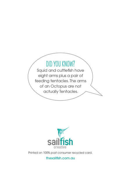 Birthday Card - Arrow Squid