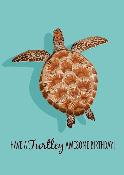 Birthday Card - Juvenile Green Turtle