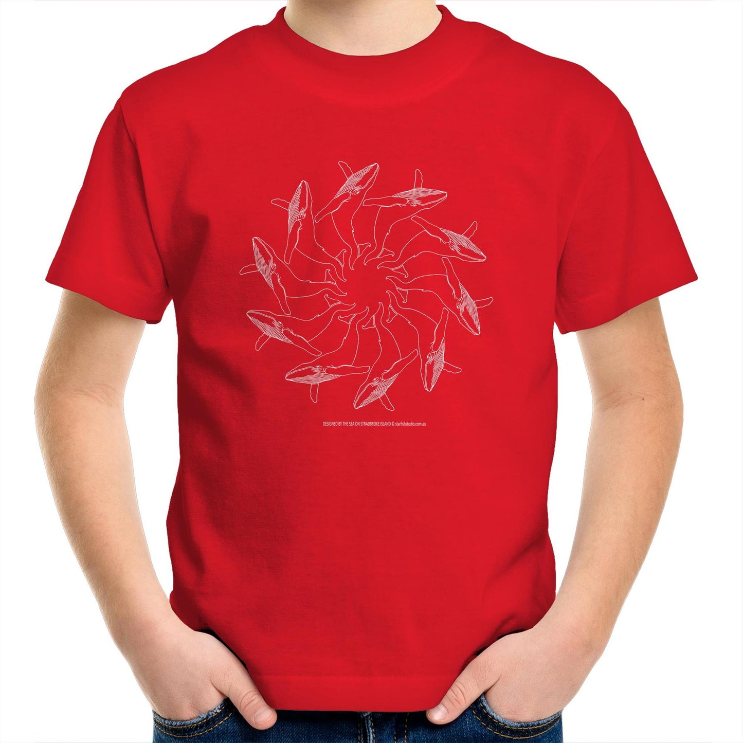 Printed to order- Kids WHALE SPIRAL T-Shirt