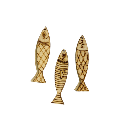 Small Timber Fish Ornament