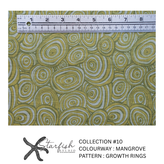 #10 Collection, Linen GROWTH RINGS - Meterage