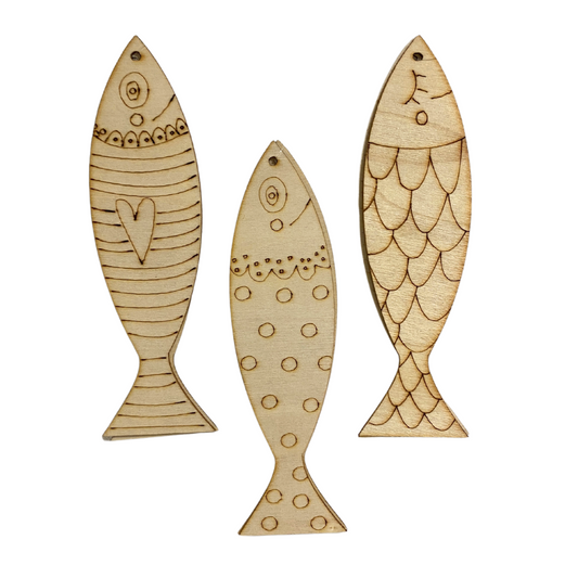 Large Timber Fish Ornament