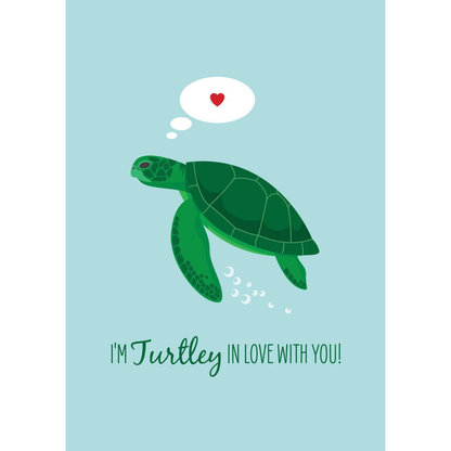 Lovers Card - Green Turtle