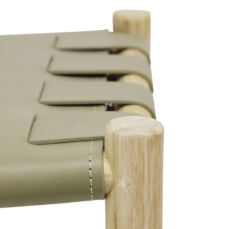 TEAK STOOL - Sage  - 20% OFF