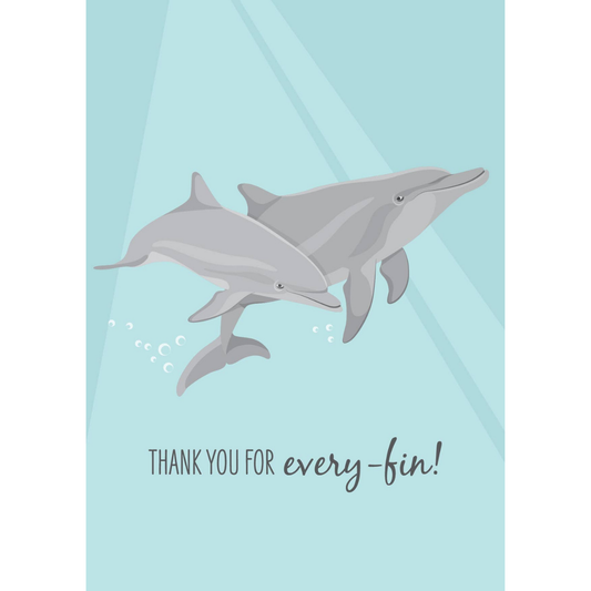 Greeting Card - Dolphins