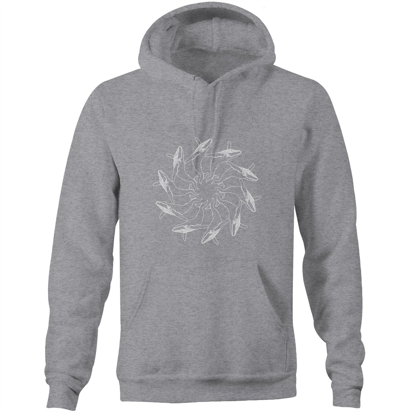 Printed to order-Unisex WHALE SPIRAL - Hoodie with Pocket