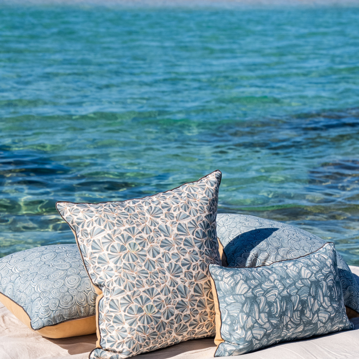 Linen Cushion Cover - Frenchmans - Shells