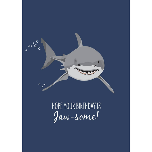 Birthday Card - Great White Shark