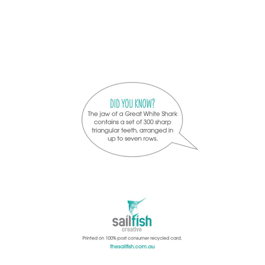 Birthday Card - Great White Shark