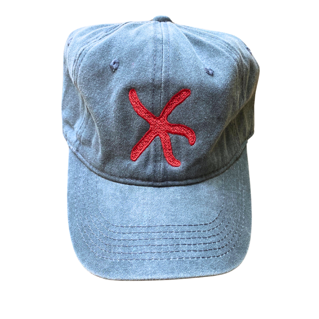Starfish Caps - Charcoal + Red