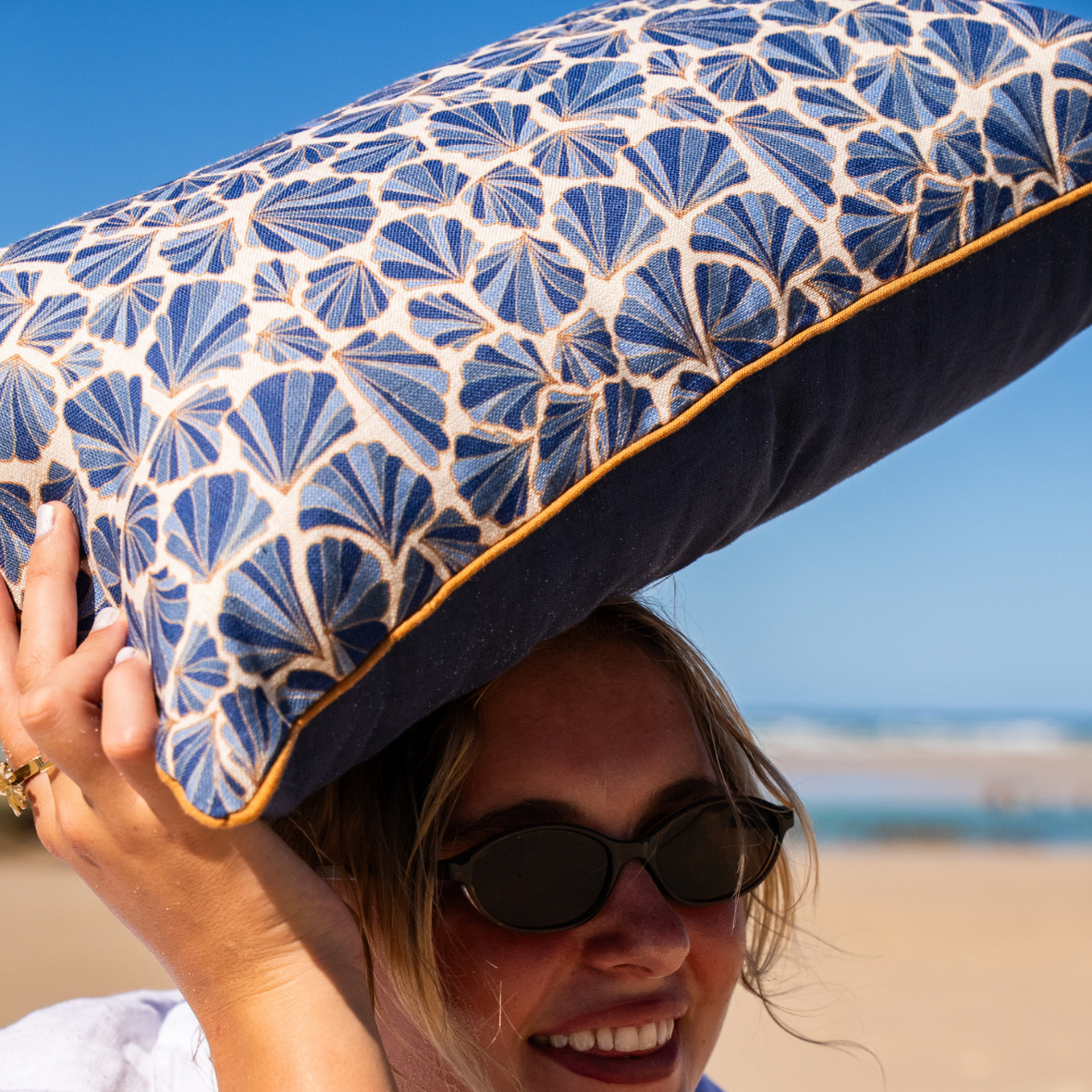 Linen Cushion Cover - Mariner - Shells