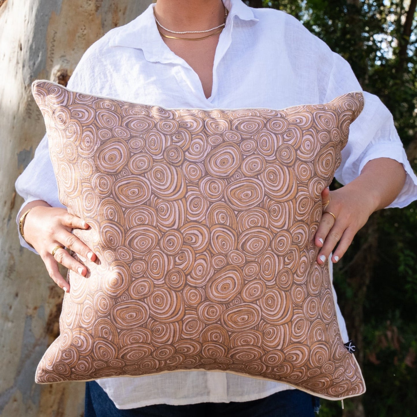 Linen Cushion Cover - Claytons - Growth Rings
