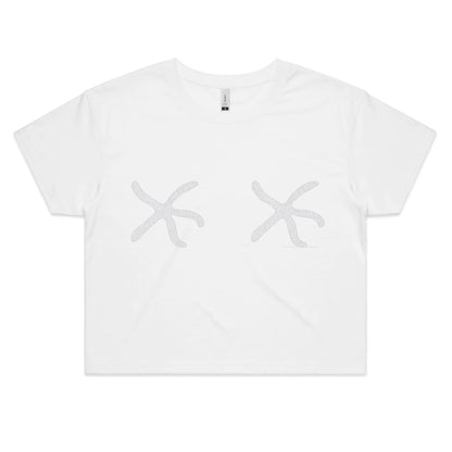 Printed to Order - STARFISH TITS - Women's Crop Tee