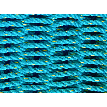 Rope Doormat AQUA + BLACK