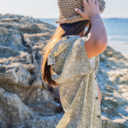 Button up Shirt - Lotus Seaweed - Dune Grass