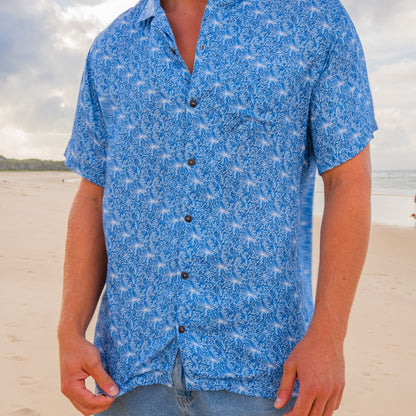 Button up Shirt - Lotus Seaweed Ocean