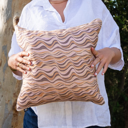 Linen Cushion Cover - Claytons - Straddie Stripe
