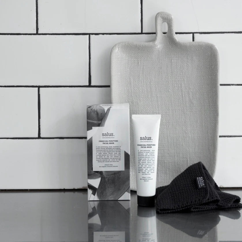 Face Mask Set - Charcoal Purifying  + Face Cloth SALUS