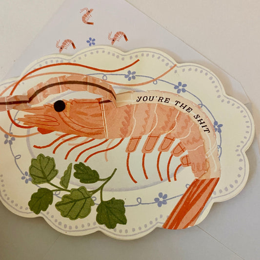 You're the Shit - Prawn Gift Card with peel away poo strip!