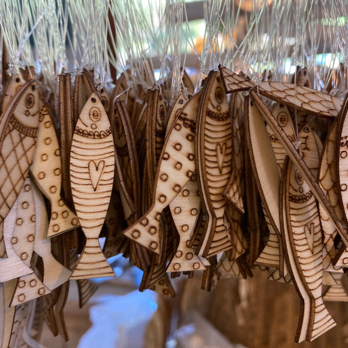 Small Timber Fish Ornament