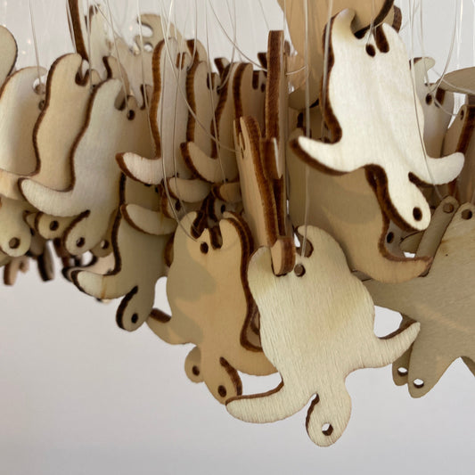 Small Timber Turtle Ornament