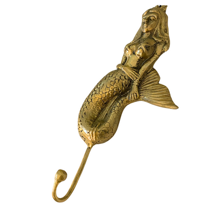 Large mermaid Brass hook Side