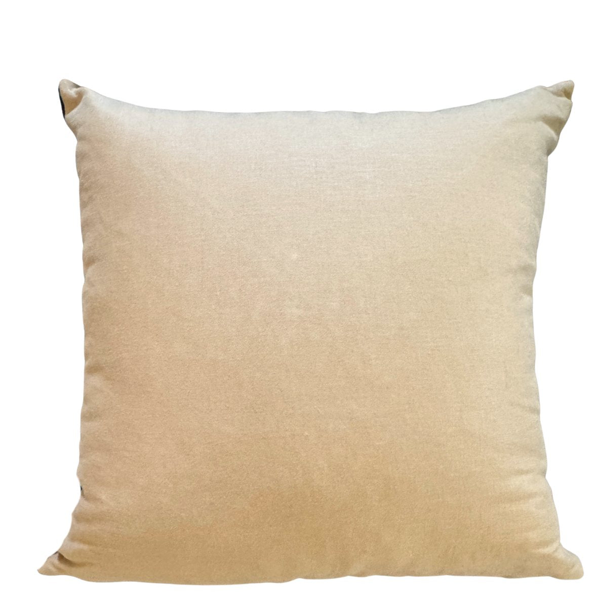 Back of Frenchmans Growth Rings linen cushion cover in plain natural linen