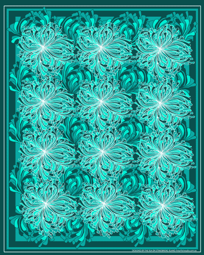 Lotus Seaweed Pareo – Lagoon | Jess Scott | Starfish Studio