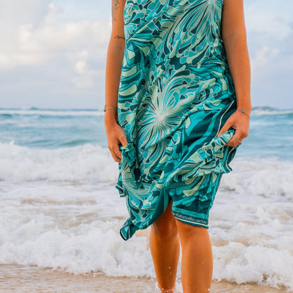 Lotus Seaweed Pareo – Lagoon | Jess Scott | Starfish Studio