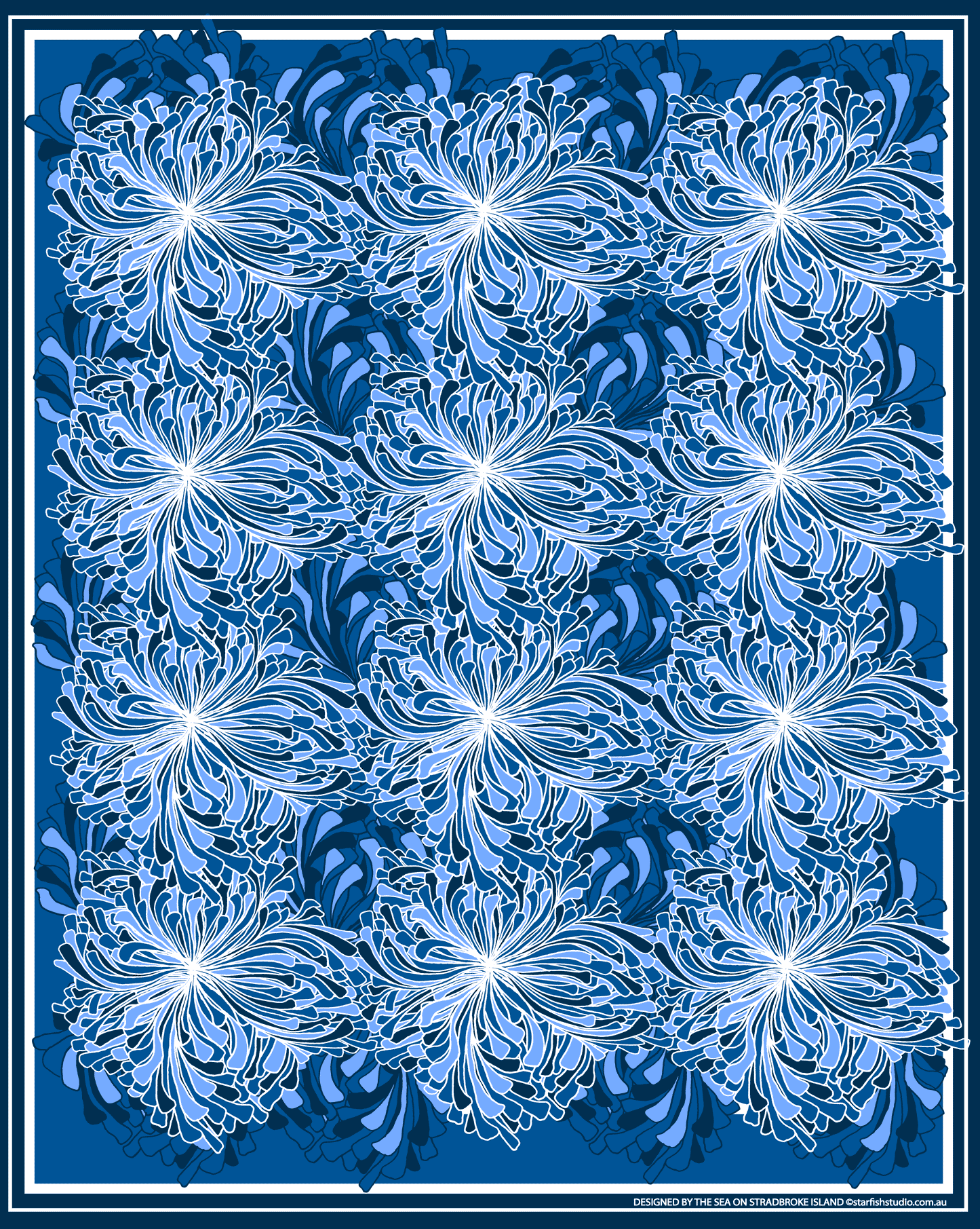 Lotus Seaweed Pareo – Ocean | Jess Scott | Starfish Studio