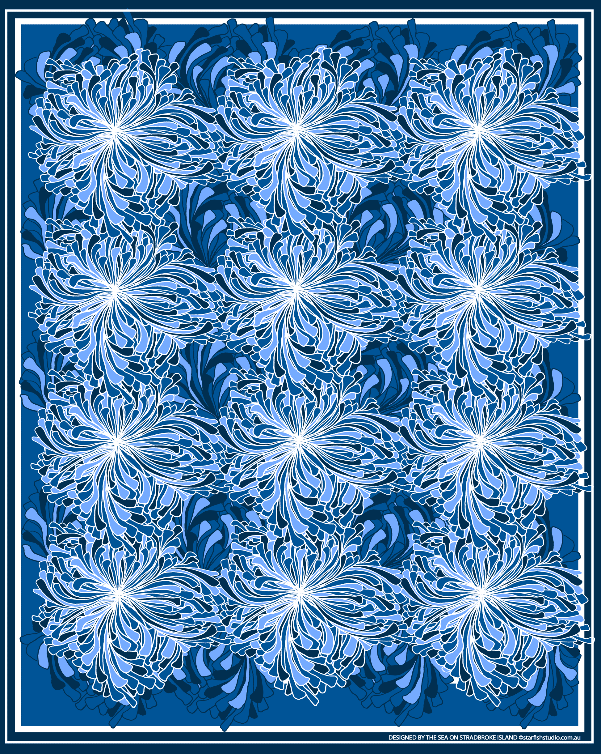 Lotus Seaweed Pareo – Ocean | Jess Scott | Starfish Studio